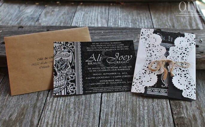 invitaciones elegantes dia de muertos boda