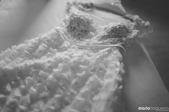 vestido noiva flores 3D