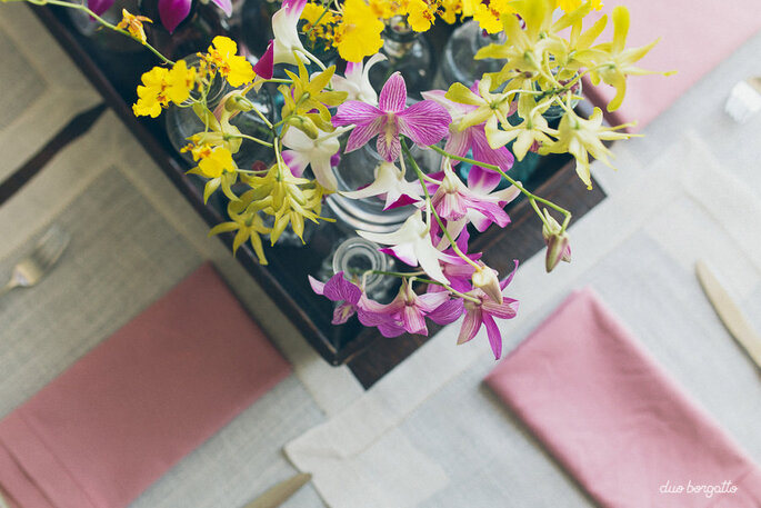 Flores para mesa de convidados