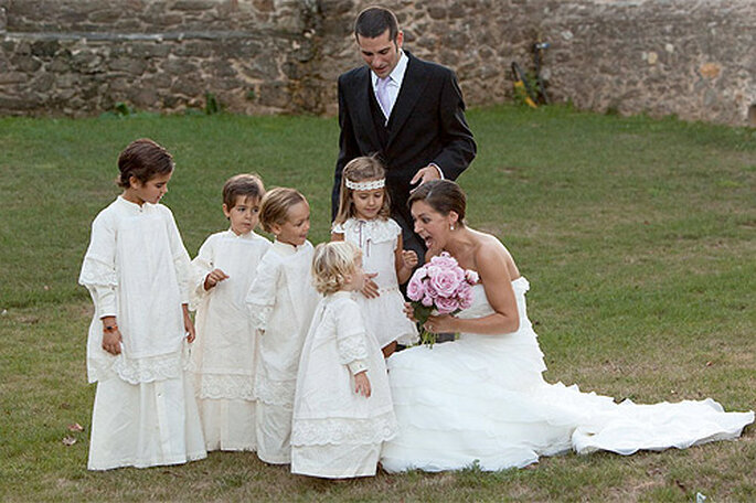 Los pequeños pajes de la novia también tienen su protagonismo en el gran día. Foto: No Sin Valentina