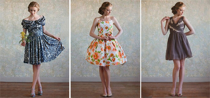 Vestidos cortos estilo vintage con estampados de flores - Foto: Ruche