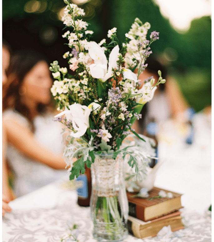 Los centros de mesa con flores más elegantes para una boda en 2014 - Foto Brett Heidebrecht