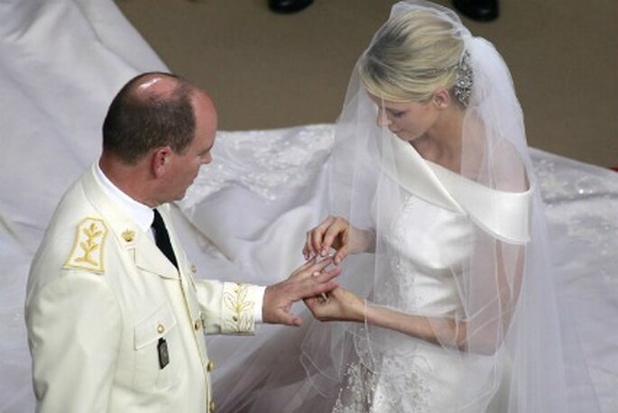 Intercambio de alianzas en la boda de Mónaco - Getty Images