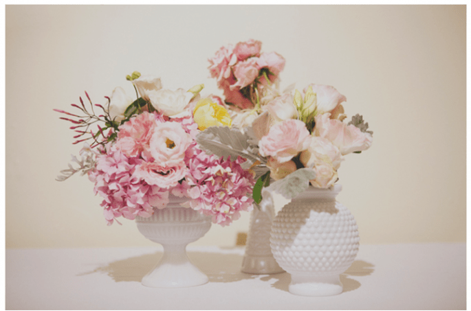 Los centros de mesa con flores más elegantes para una boda en 2014 - Foto Stone Crandall Photography