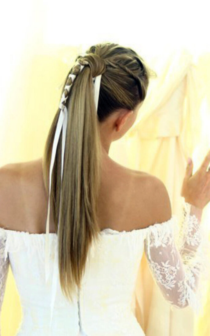 Peinados de novia con extensiones