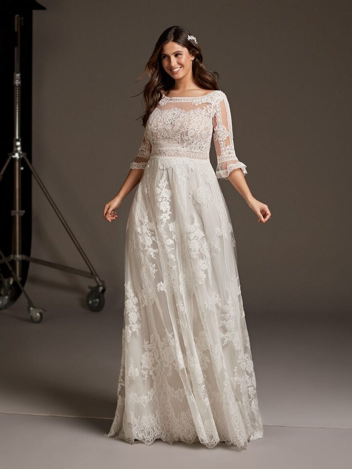 Más de 100 Vestidos de novia para gorditas, ¡presume tus curvas y luce  increíble en tu boda!