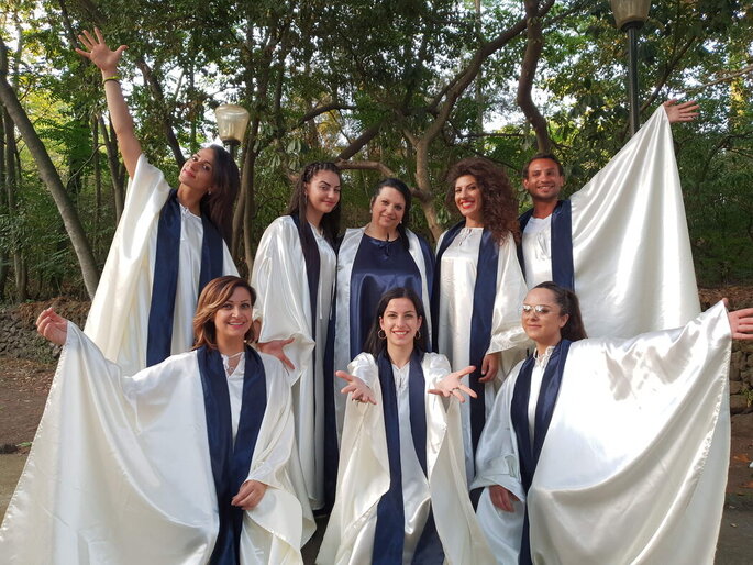 Foto di gruppo del coro gospel