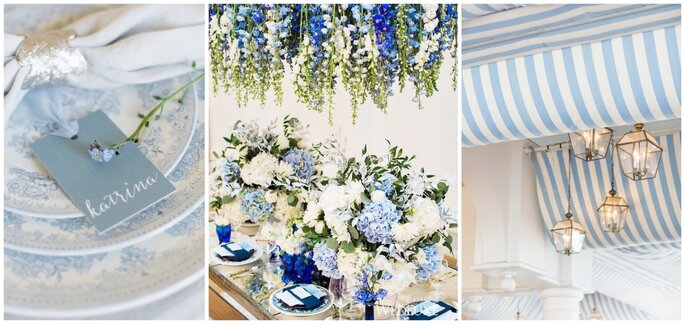 Ideias de decoração de casamento azul