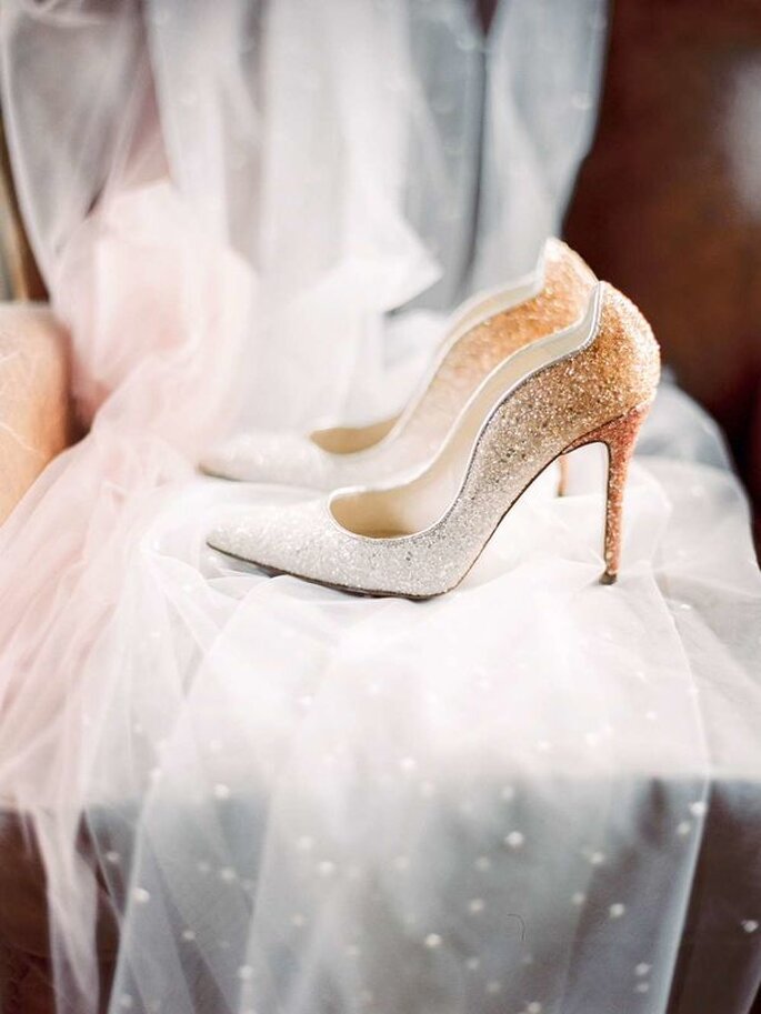 Zapatos de novia de la boda