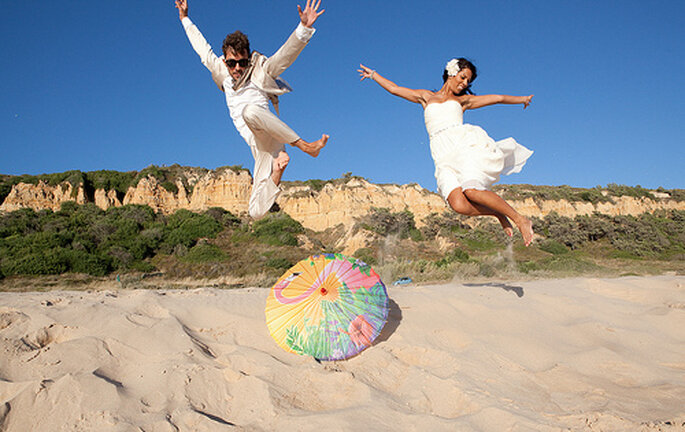 Mariage au bord de la mer, laissez aller votre créativité pour vos photos. Photo: Nuno Palha