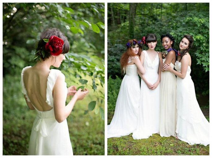 Look de novia con detalles inspirados en frutos rojos - Foto Paperlily Photography