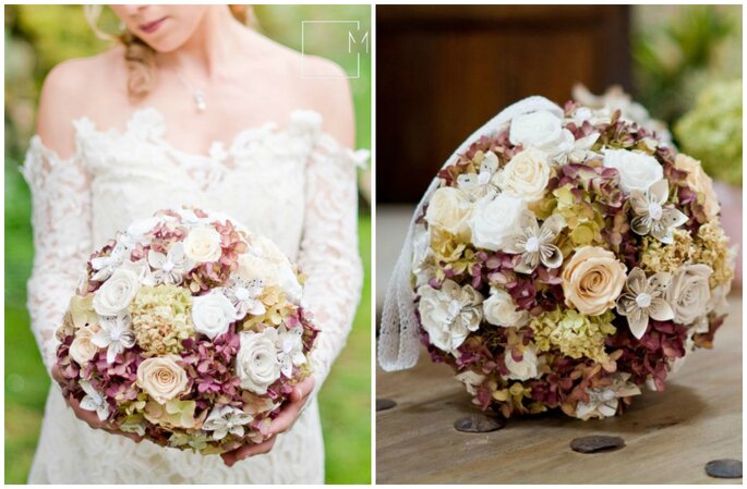 Bouquet de mariée vintage, L'atelier la féerie des fleurs