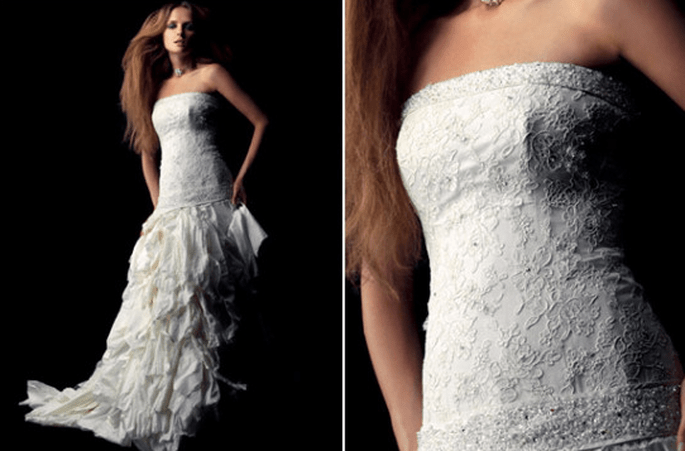 Vestido de novia en capas, colección Fabio Gritti 2012
