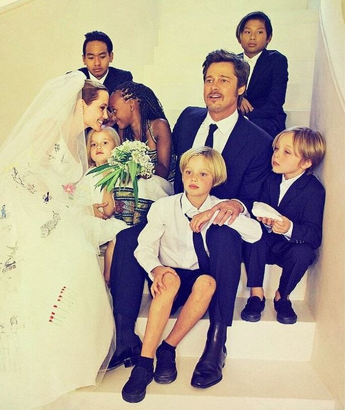 Photo: Wedding Brad Pitt and Angelina Jolie, via Tumblr