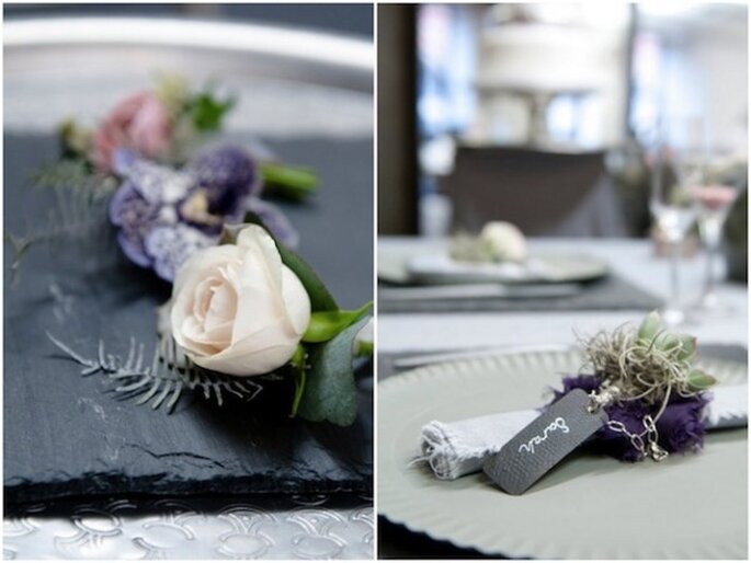 Decoración para boda en color púrpura y lavanda - Foto FO Photography