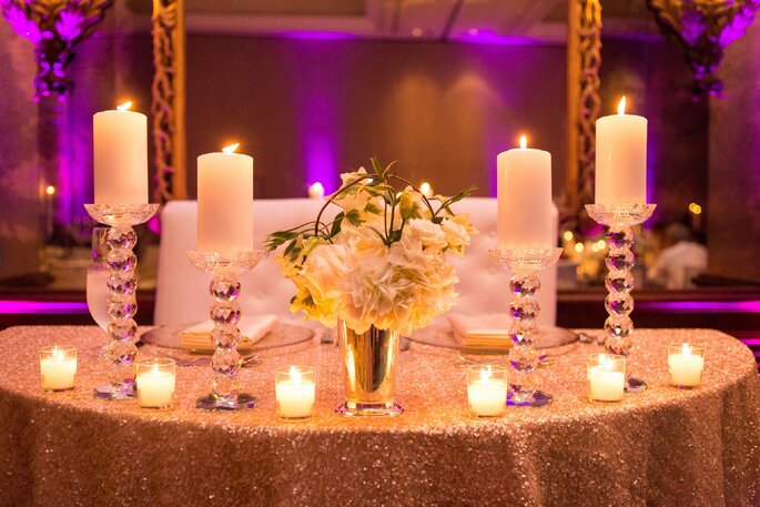 Las velas como detalle decorativo en la boda