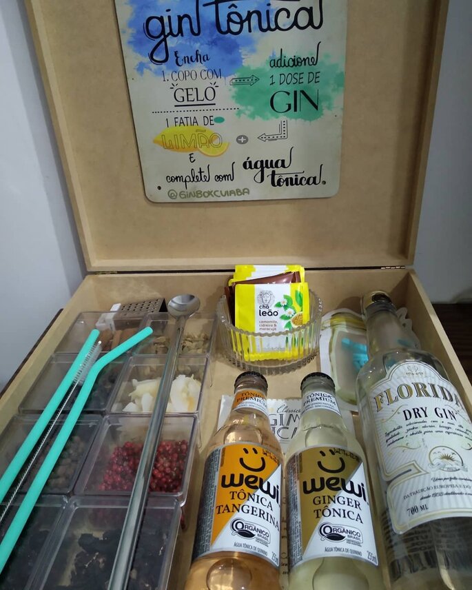 kit gin para lembrancinha de chá bar 