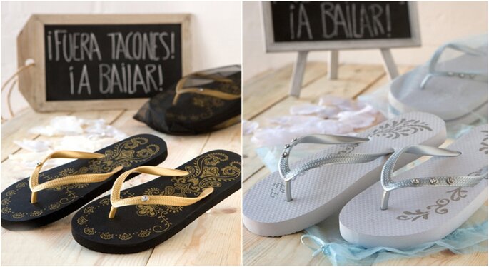 Chanclas para invitadas de boda