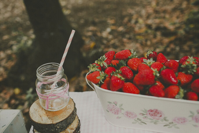 Frische Früchte für Feinschmecker an der Hochzeit. Foto: Ravelo Inspiración