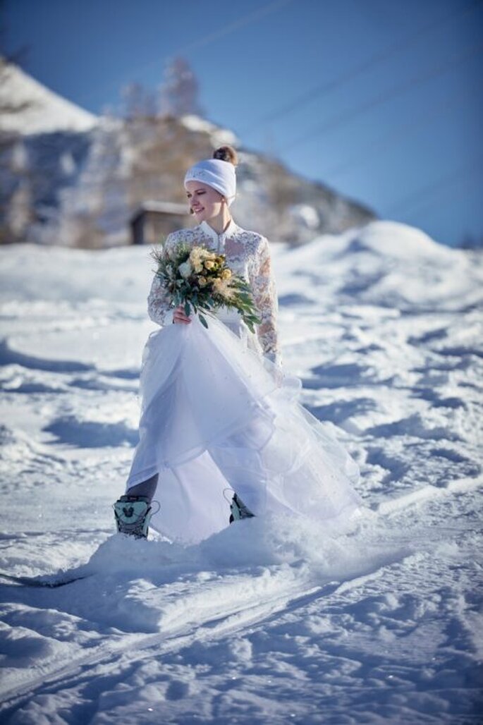 Winterhochzeit in den Bergen, winter wedding