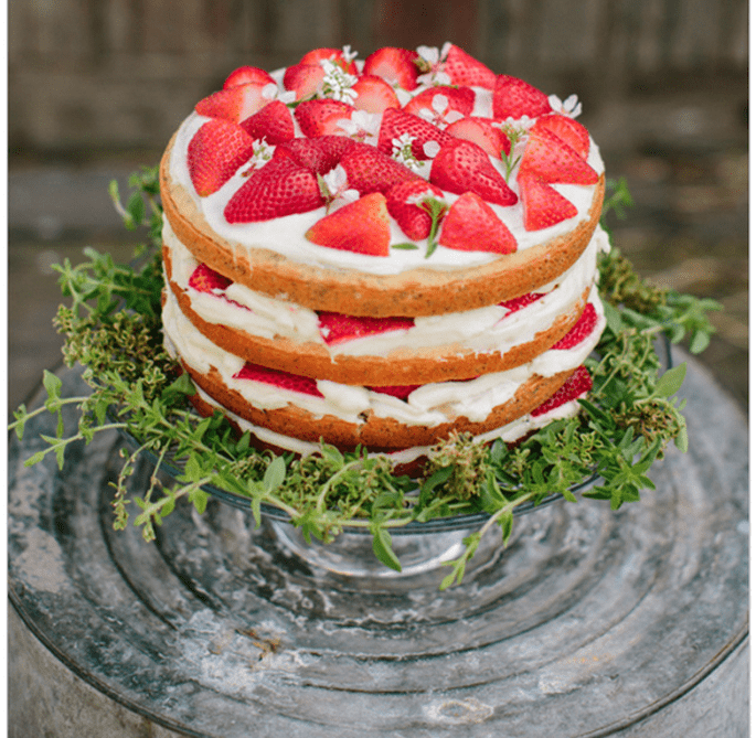 El naked cake, la tendencia más deliciosa en pasteles de boda - Foto Cluney Photo