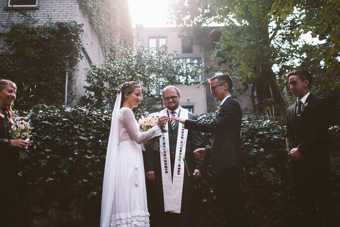 Un dulce casamiento íntimo con estilo vintage. Foto: Karen Kristian Photographer