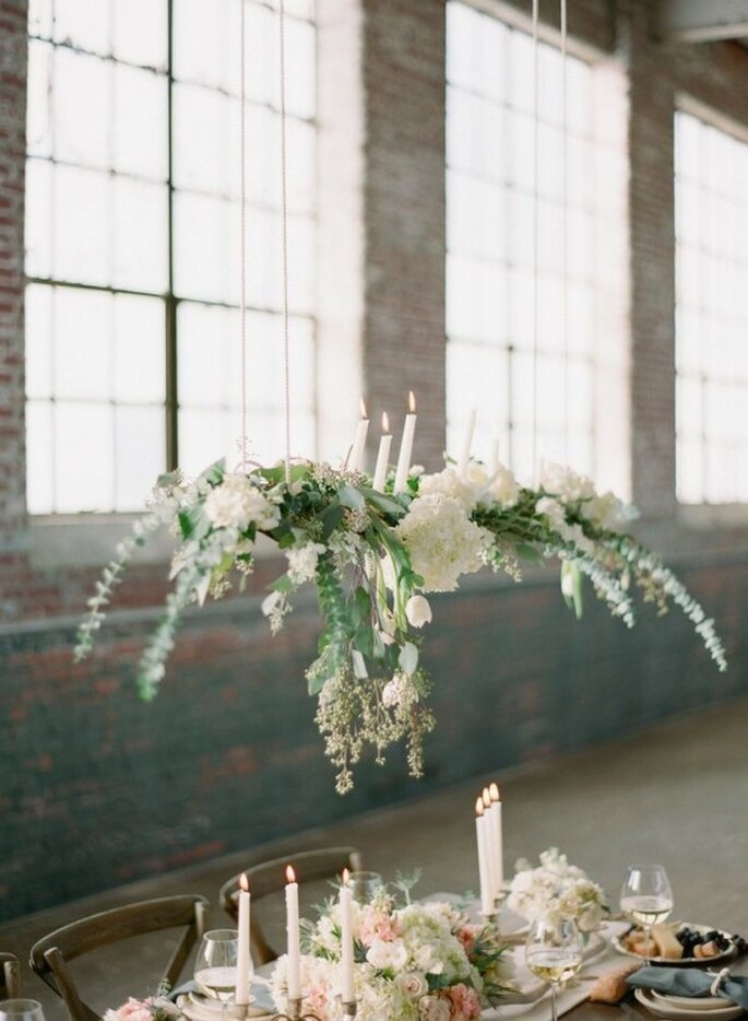 Decoración suspendida para bodas - Foto Chris Isham