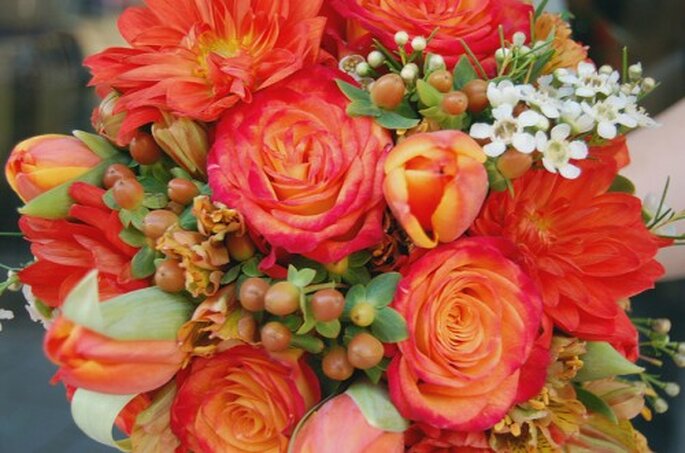 Colorido bouquet para novia. Foto: Flower Factor