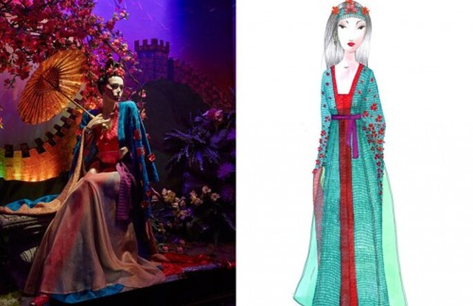 Vestido de novia Missoni inspirado en Mulan - Foto Harrods