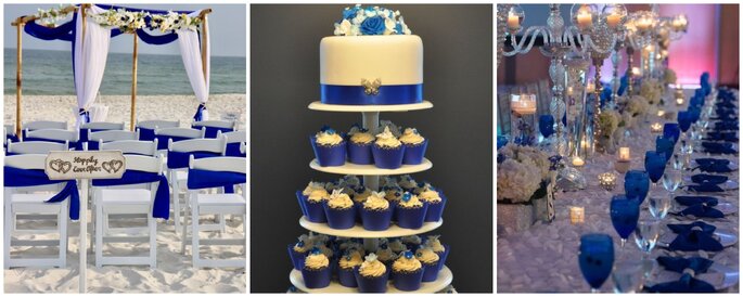 Ideias de decoração de casamento azul