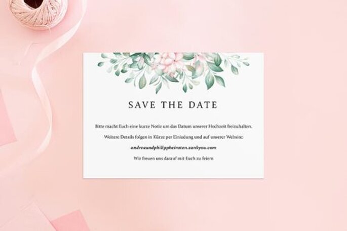 Save the Date Karte Text