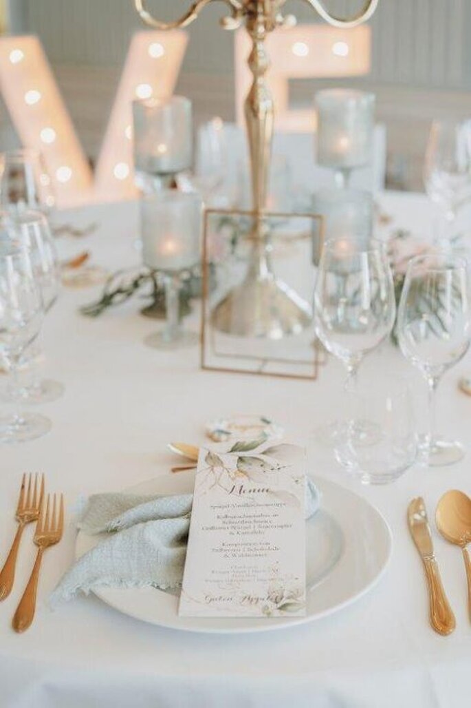 Papeterie Hochzeit Tischdeko