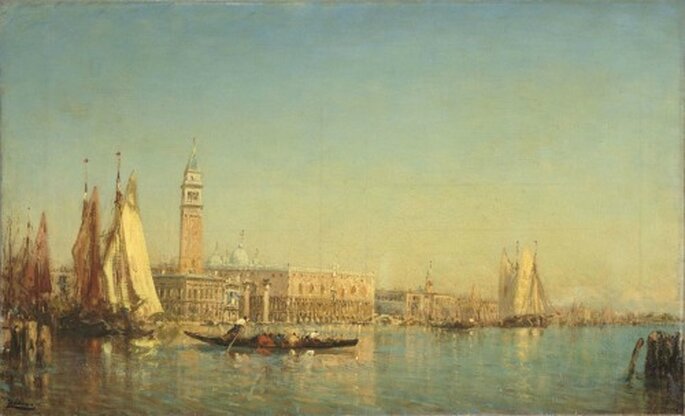 Que diriez-vous d'une reproduction de cette oeuvre de Félix Ziem ? - Venise, vue du palais des Doges et du quai des Esclavons