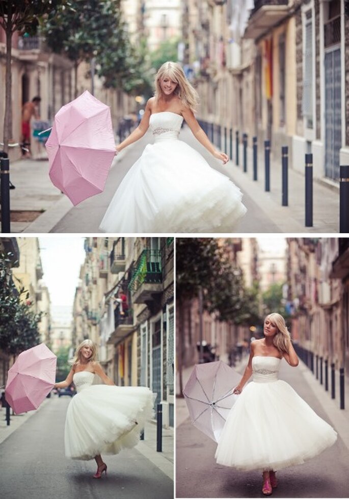 Siate felici e raggianti, spose... Anche se piove! Foto: Rosa Clarà