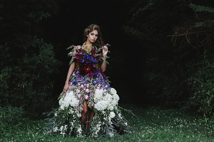Платье из натуральных цветов - With Love &amp; Embers