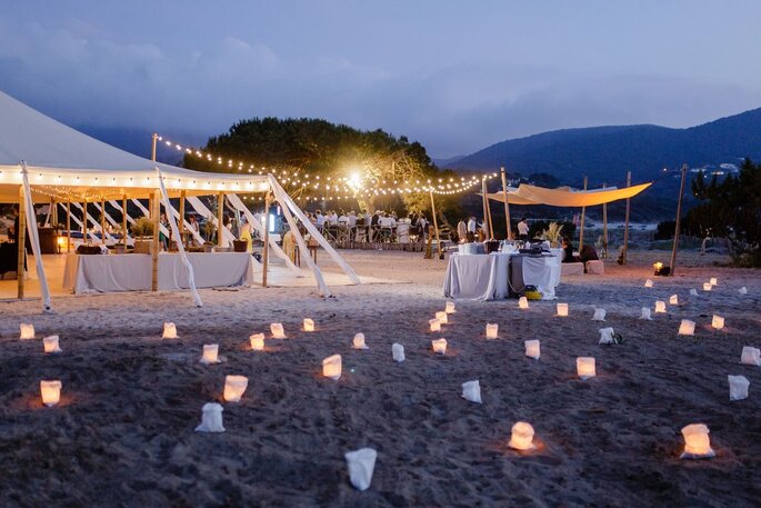 Mariage romantique sur une plage - Domaine de Mare e Sole