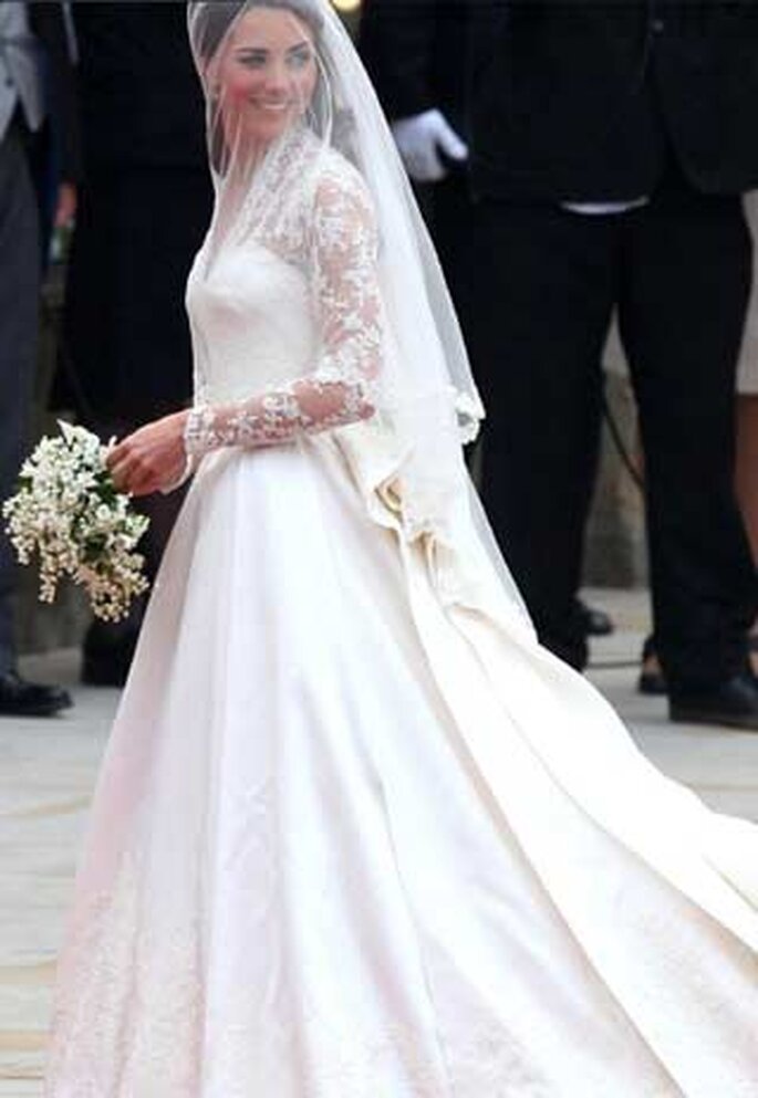 Vestido de novia de Catalina Middleton. Foto Terra.com.mx