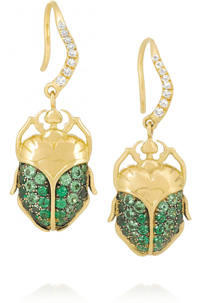 Accesorios para invitada de boda en color verde - Aurélie Bidermann Fine Jewelry en Net a Porter