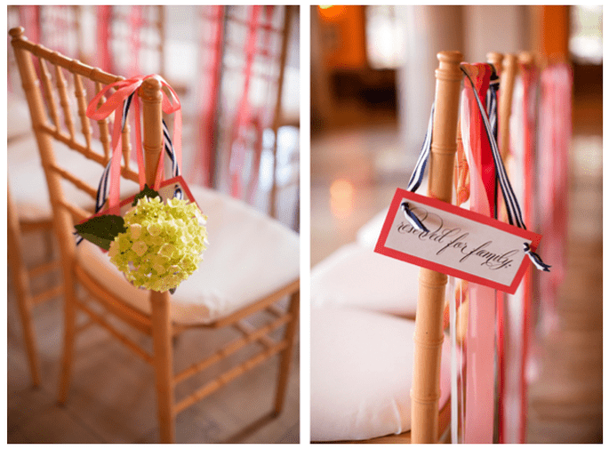 Una decoración con rayas en tu boda - Foto Katelyn James