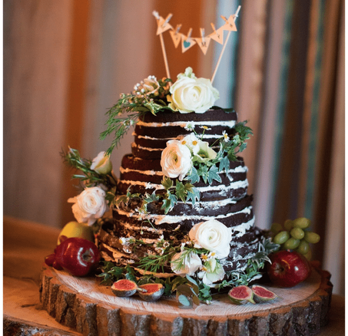 El naked cake, la tendencia más deliciosa en pasteles de boda - Foto Katherine Ashdown