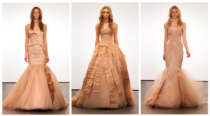 Trois robes de la collection Vera Wang Automne-Hiver 2012 