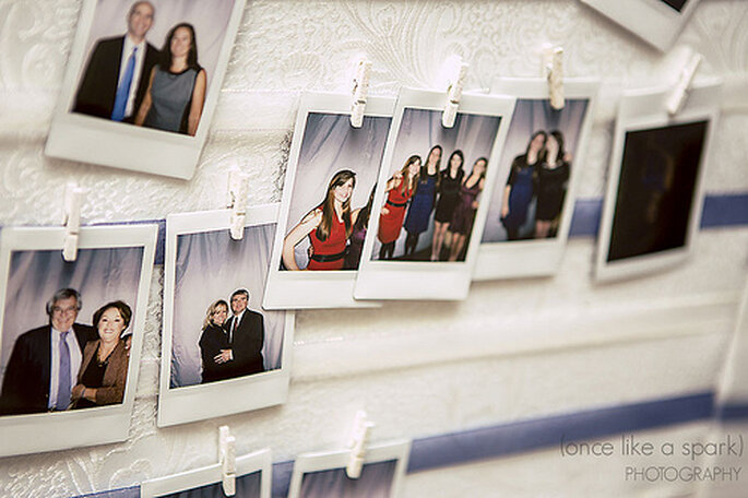L'animation photobooth dans un mariage a toujours beaucoup de succès - Photo : Once like a spark