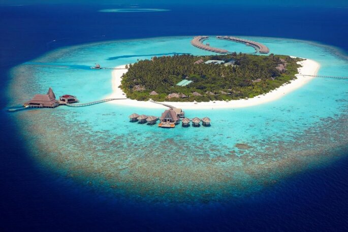 Resort de luxo nas Maldivas