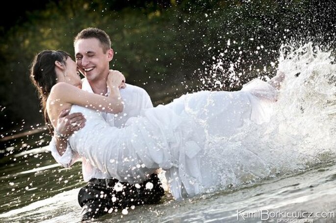 Fotografías profesionales de boda. Foto de Kamil Borkiewicz.