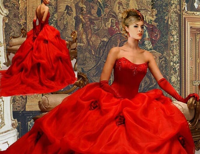 Vestidos de Noiva vermelhos - Marchesa