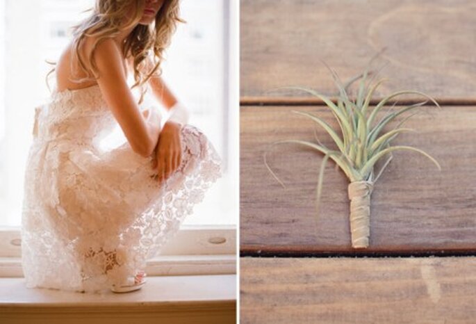 Optá por plantas del aire para tu ramo de novia - Foto: Green wedding shoes