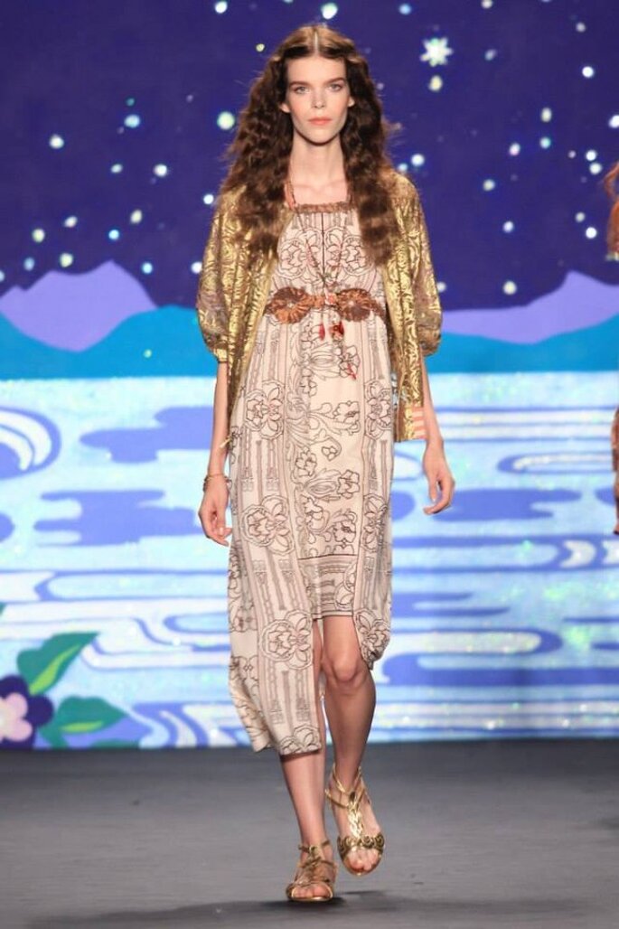 Lindos vestidos de fiesta para boda con estilo boho chic - Foto Anna Sui