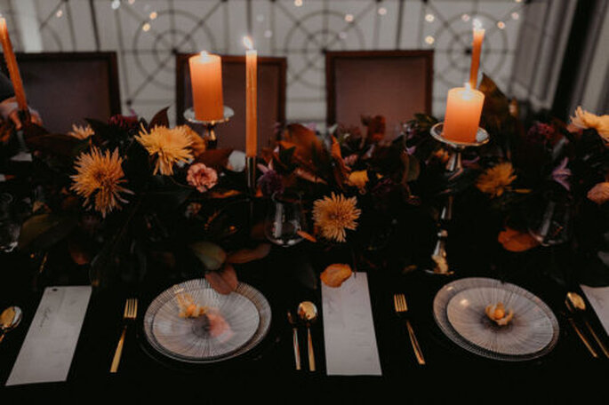 Tischdeko Hochzeit Kerzen Blumen