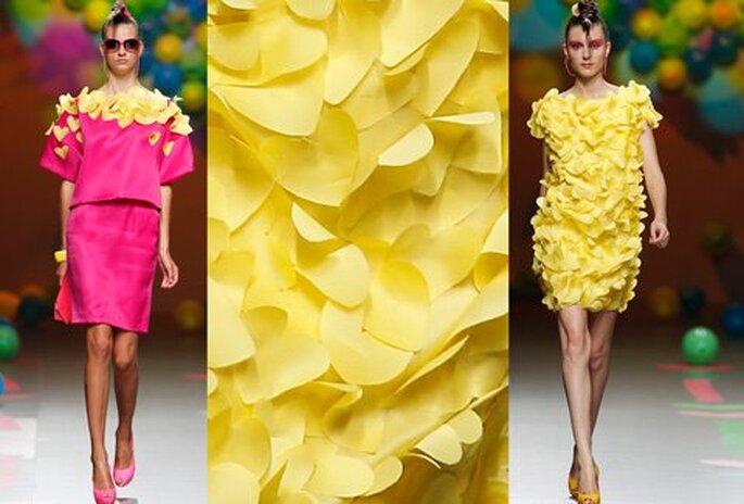 Vestidos modernos para boda. Foto del sitio de Agatha Ruiz de la Prada.