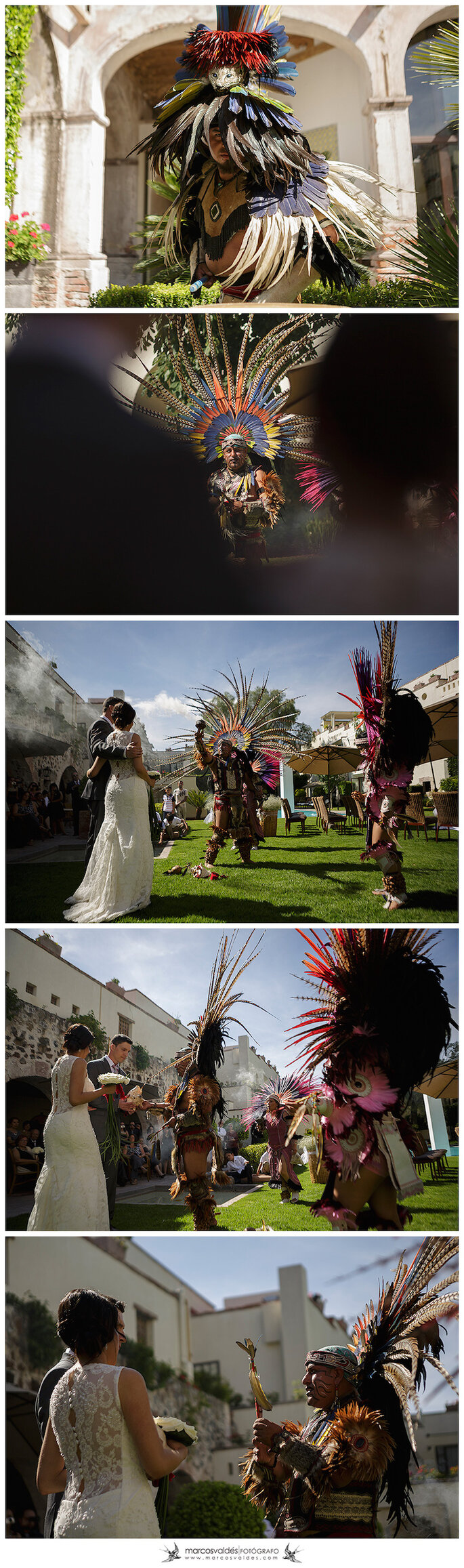 Cristina y Cory: una ceremonia mexica encantadora - Foto Marcos Valdés